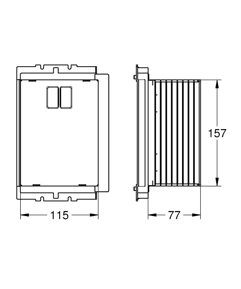 Короб для панели смыва grohe 66791000