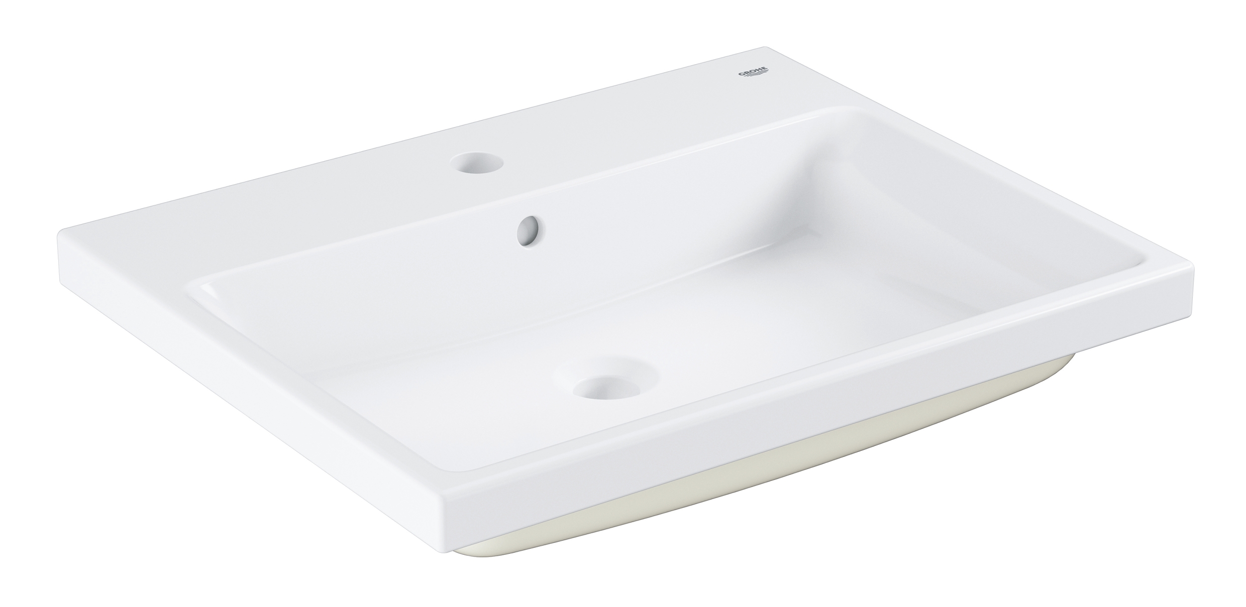 Раковина GROHE Cube Ceramic полувстраиваемая 60 см, альпин-белый (3947900H)