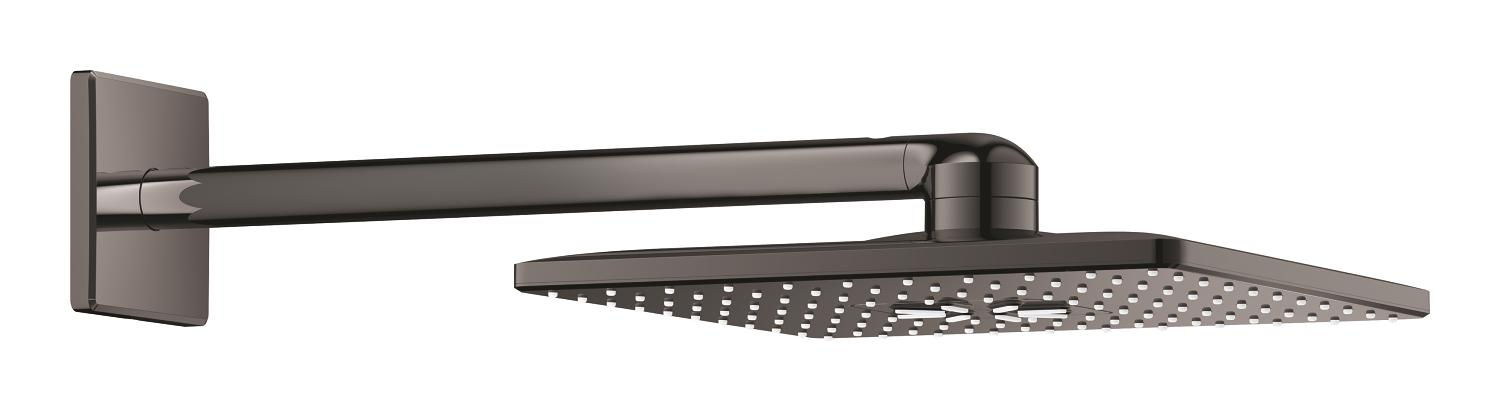 Верхний душ GROHE Rainshower SmartActive 310 Cube, 2 режима, 430 мм, темный графит глянцевый (26479A00)