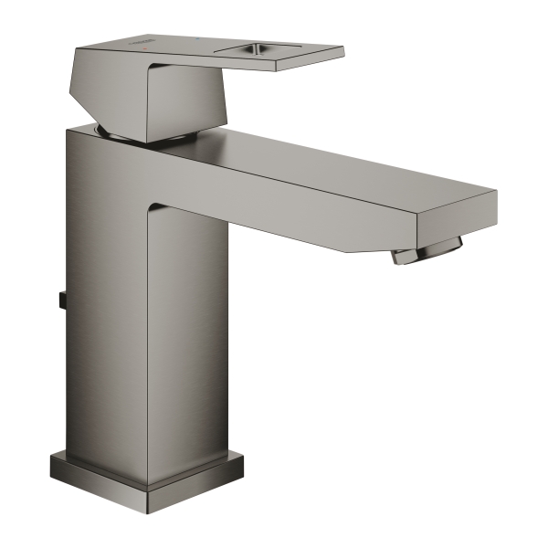 Grohe Смеситель для раковины GROHE Eurocube с донным клапаном, темный ...