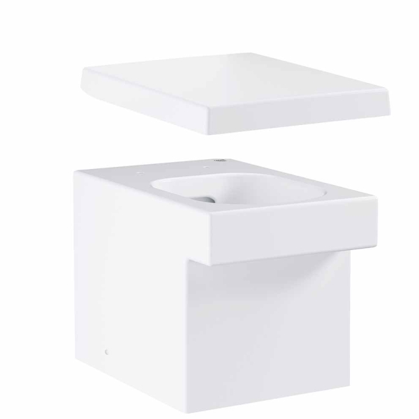 Унитаз напольный приставной с сиденьем с микролифтом GROHE Cube Ceramic ...