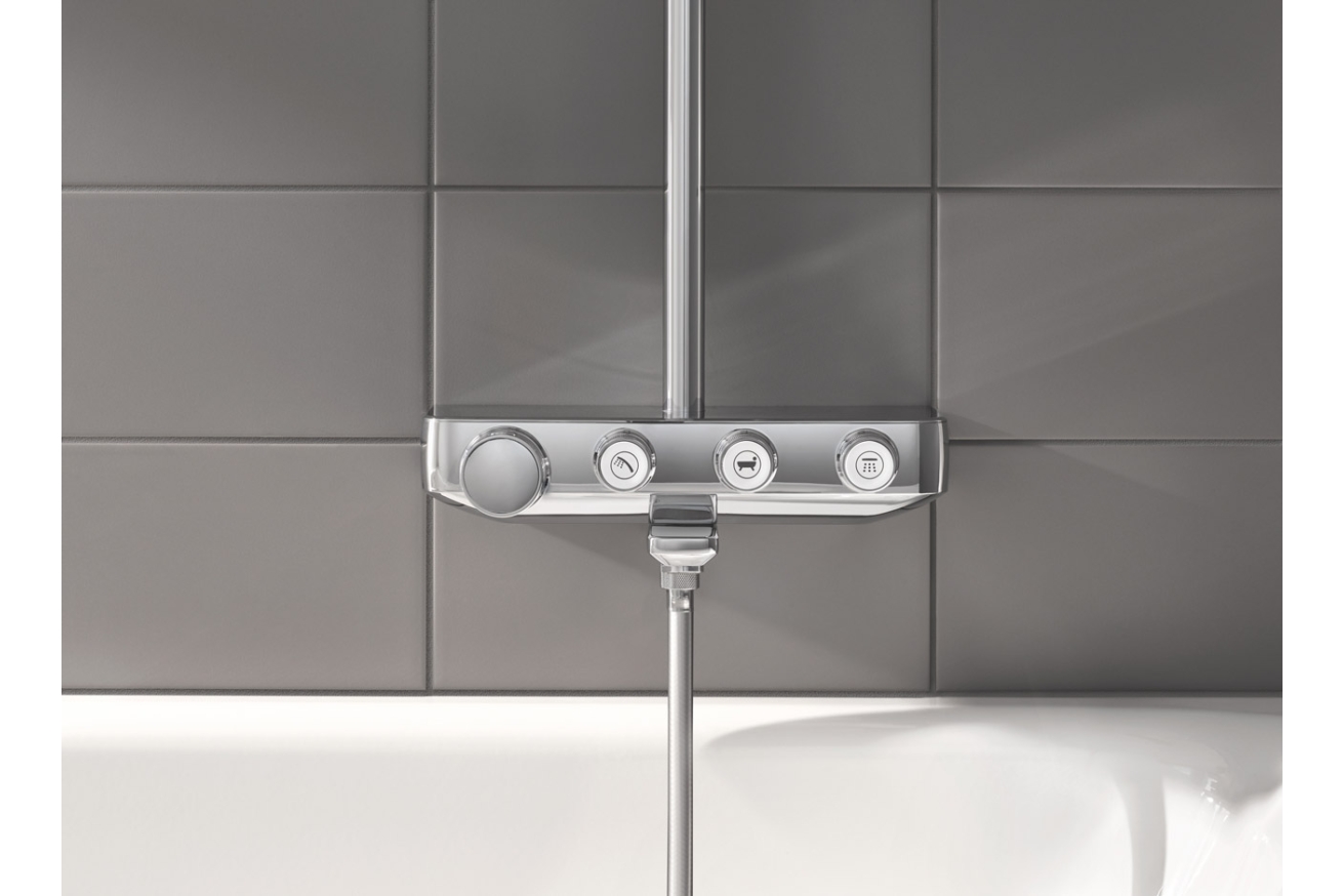 Душевая система с термостатом для ванны, GROHE Euphoria SmartControl System 260, хром, (26510000/U) (УЦЕНКА - Царапины на корпусе)
