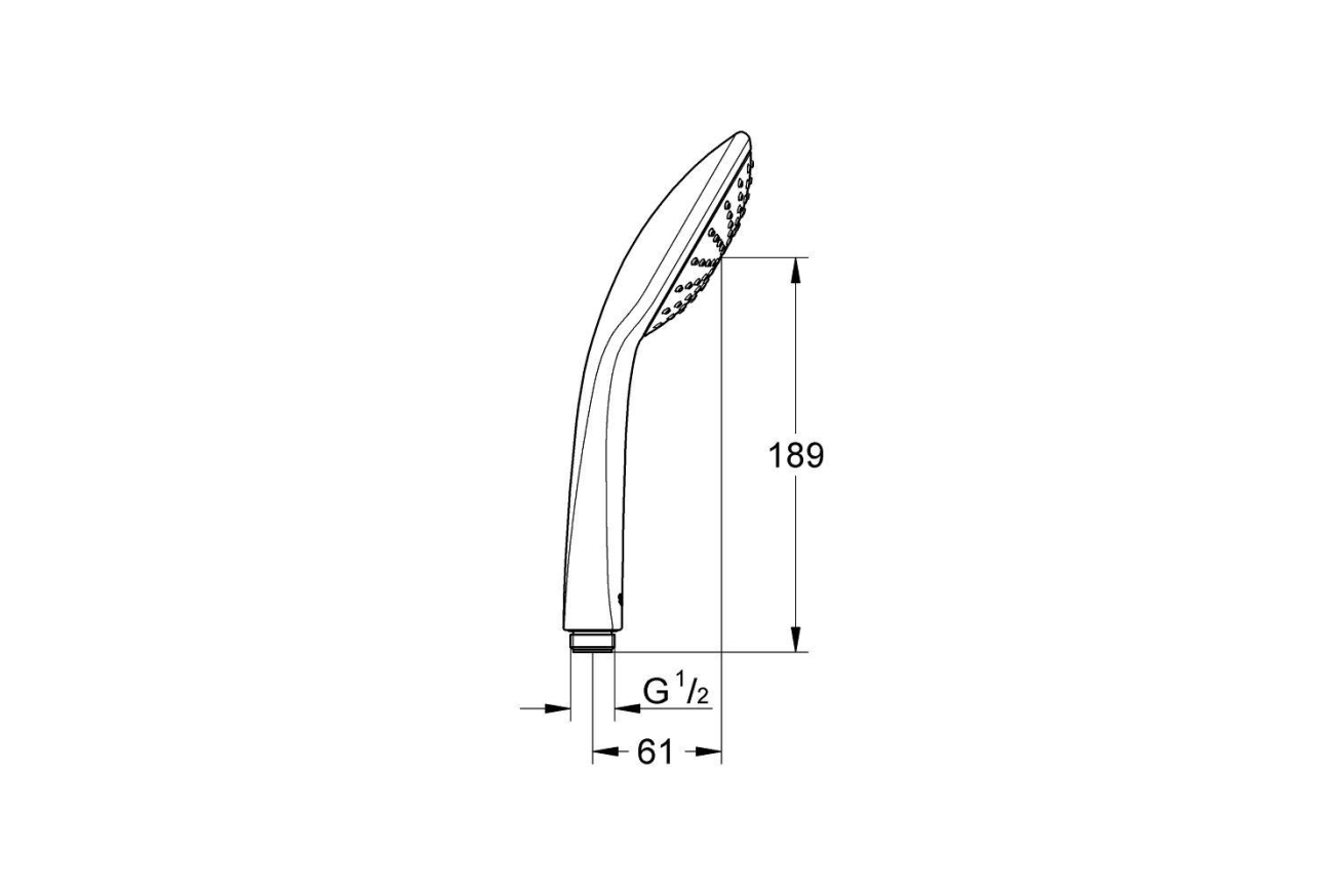 Ручной душ GROHE Vitalio Joy 110 Mono, 1 режим, желтый (27687000)