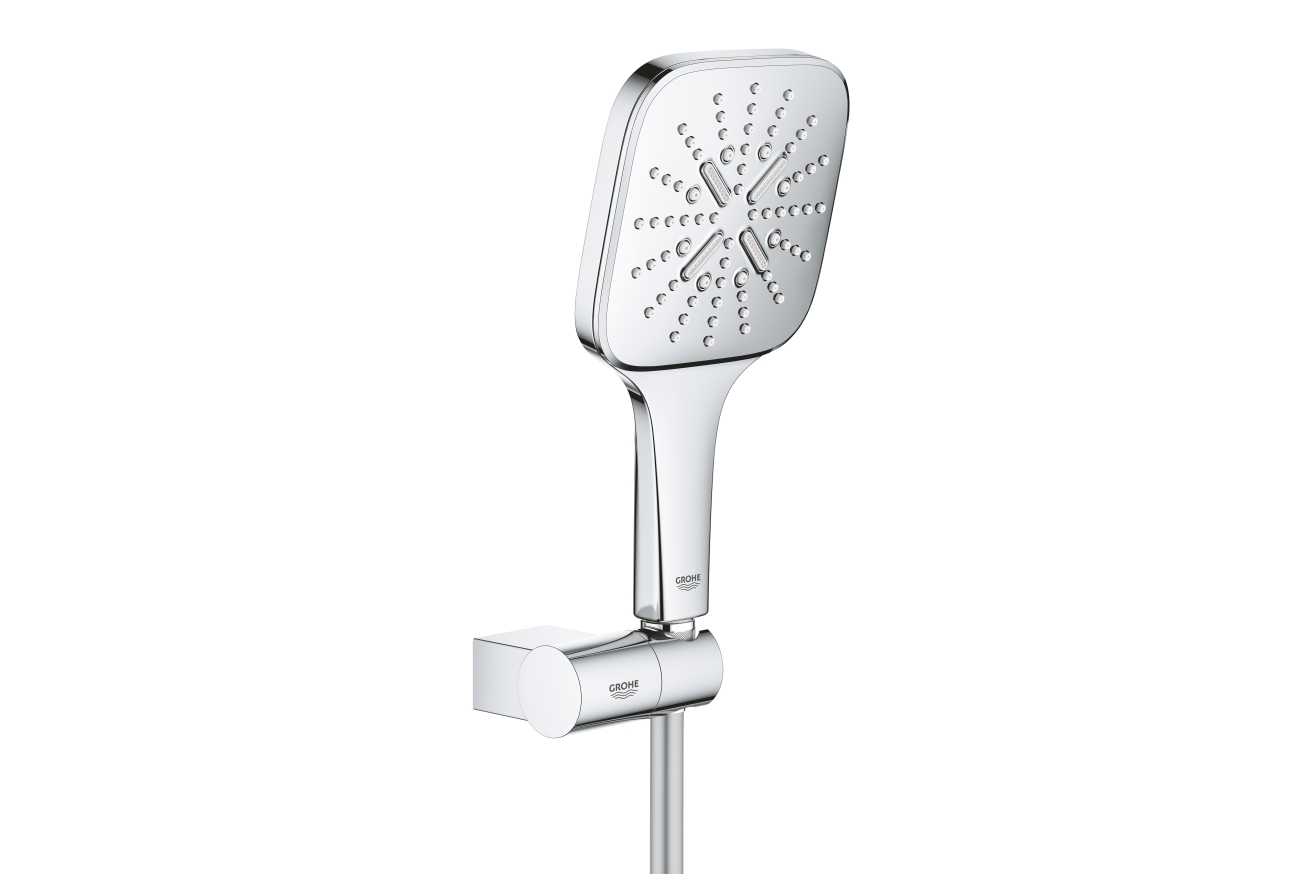Душевой набор GROHE Rainshower SmartActive 130 Cube, 3 режима, 1500 мм, 9,5 л/мин, хром (26588000)