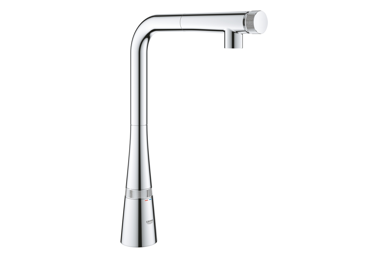 Смеситель для кухни GROHE Zedra SmartControl с вытяжным изливом, хром (31593002)
