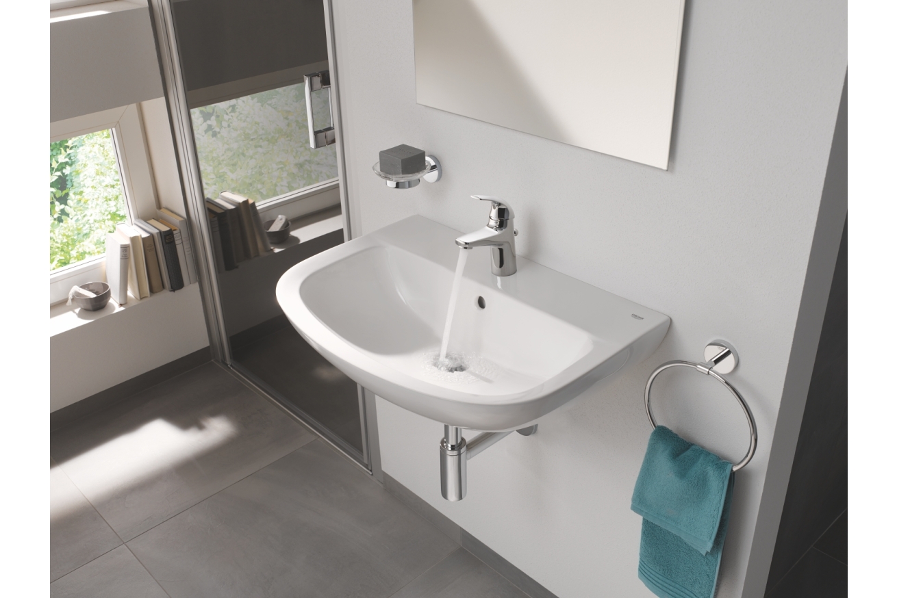 Смеситель для раковины GROHE BauFlow с донным клапаном, S-Size, хром (23751000)