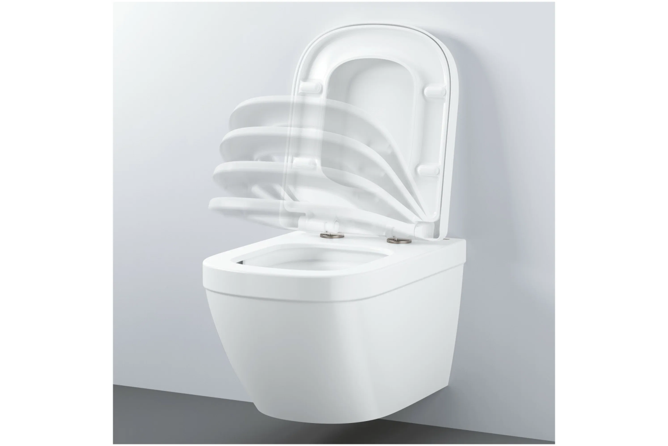 Унитаз подвесной компактный GROHE Euro Ceramic с сиденьем, альпин-белый (NW0354)