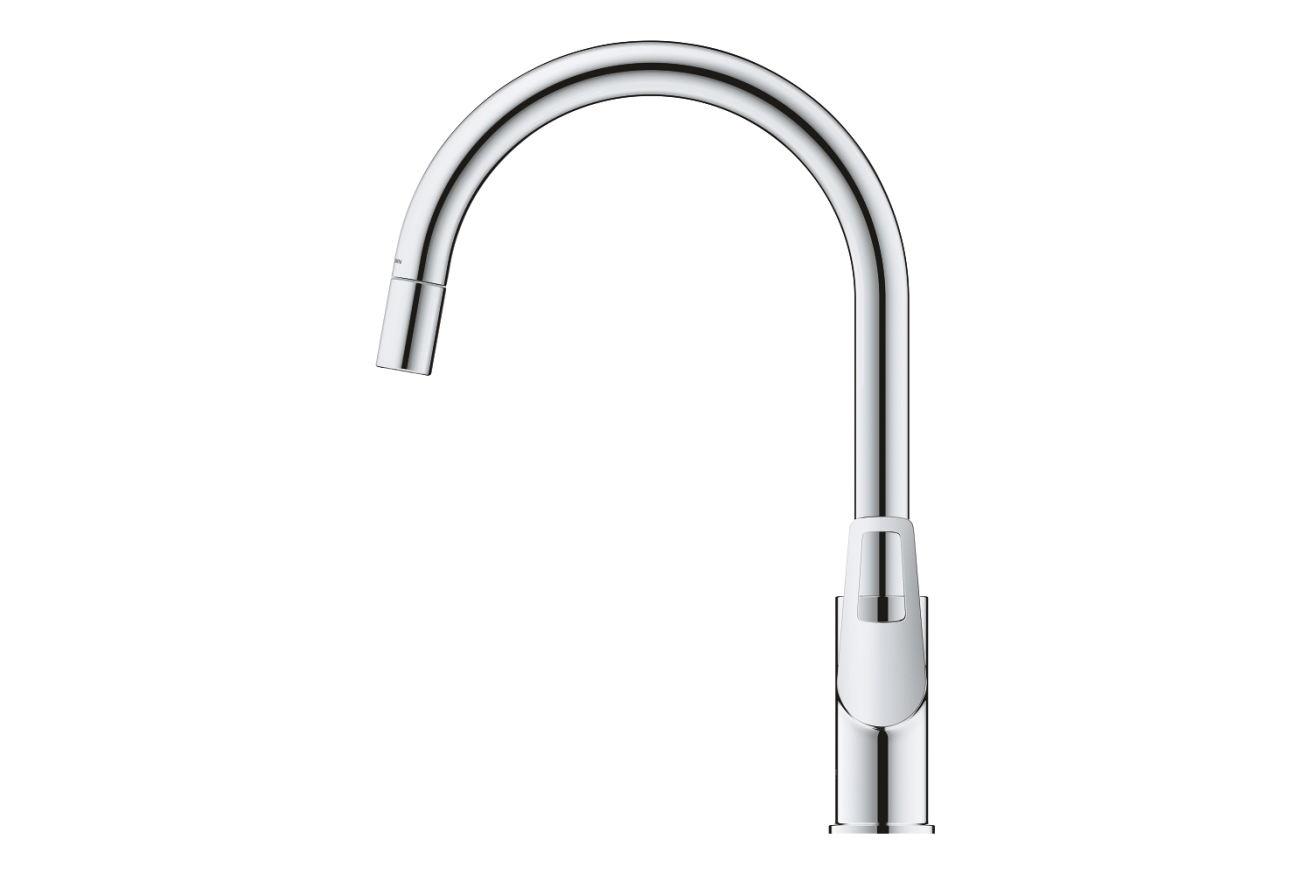 Смеситель для кухни GROHE BauLoop с вытяжным изливом, хром (30543000)