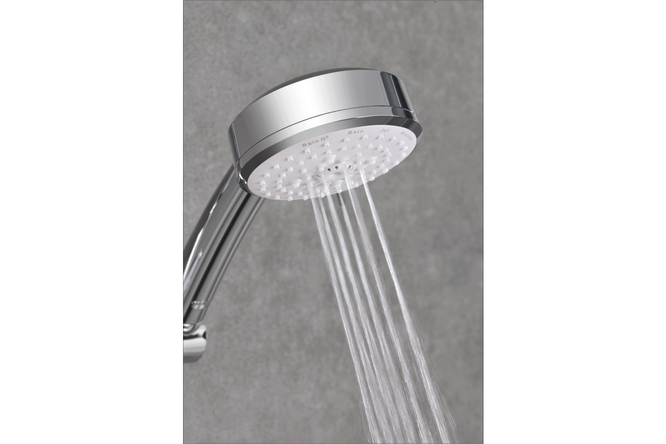 Душевой гарнитур GROHE Tempesta Cosmopolitan 100, 4 режима струи, душевая штанга 600 мм, 9,5 л/мин, хром (27580002)