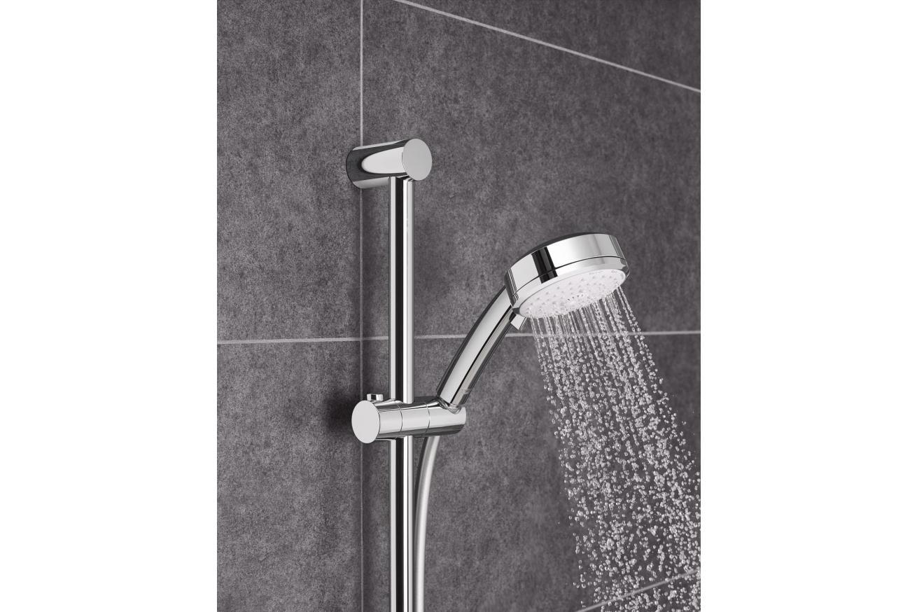 Душевой гарнитур GROHE Tempesta Cosmopolitan 100, 4 режима струи, душевая штанга 600 мм, 9,5 л/мин, хром (27580002)