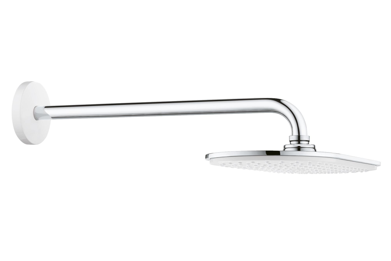 Верхний душ GROHE Rainshower Veris 300x150, 1 режим, 422 мм, белая луна (26170LS0)