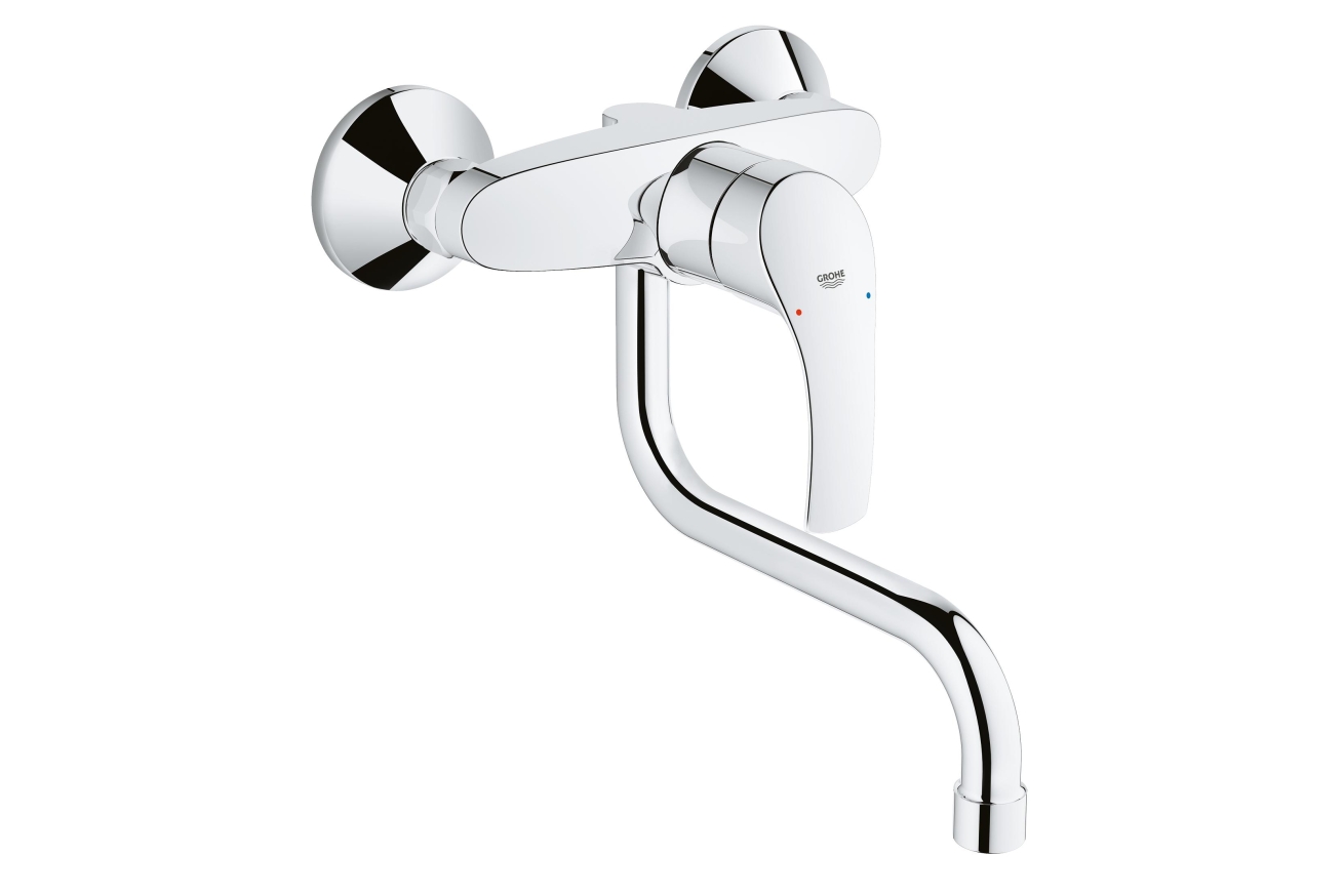 Смеситель для кухни GROHE Eurosmart настенный, вынос 180 мм, хром (31391002)