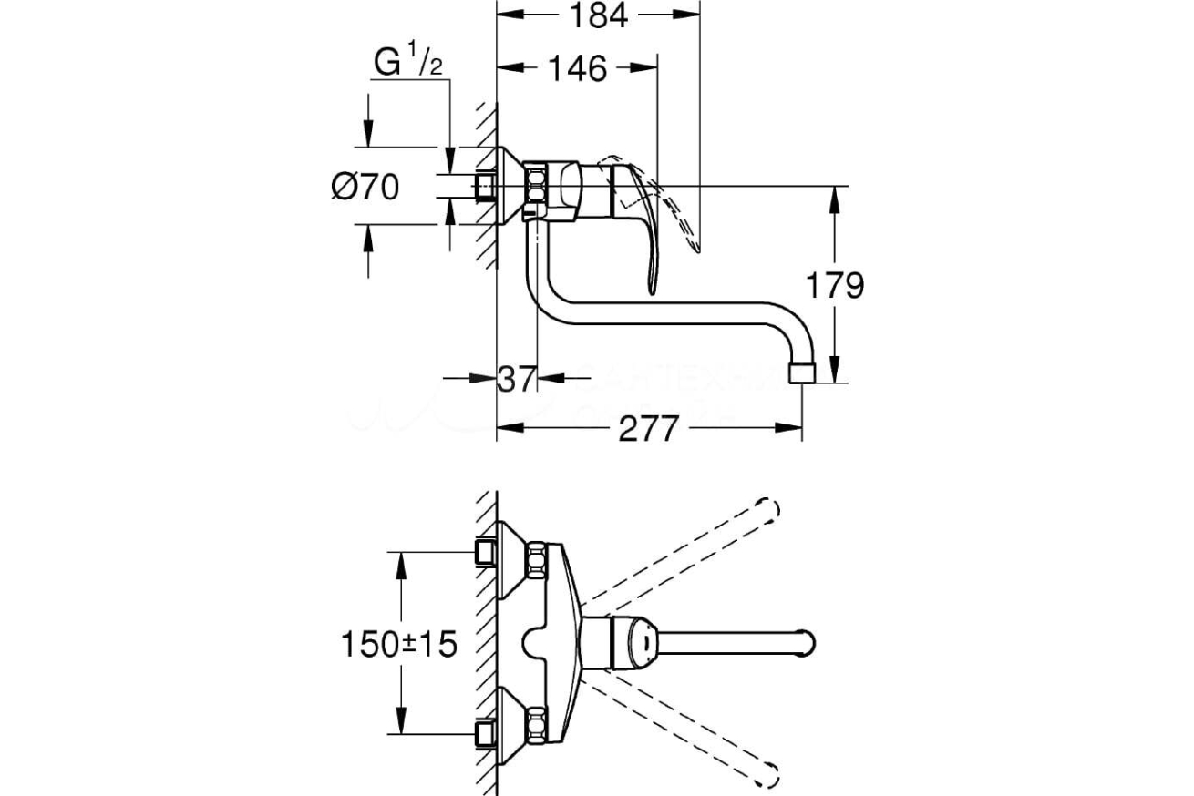 Смеситель для кухни GROHE Eurosmart, хром (32224002)