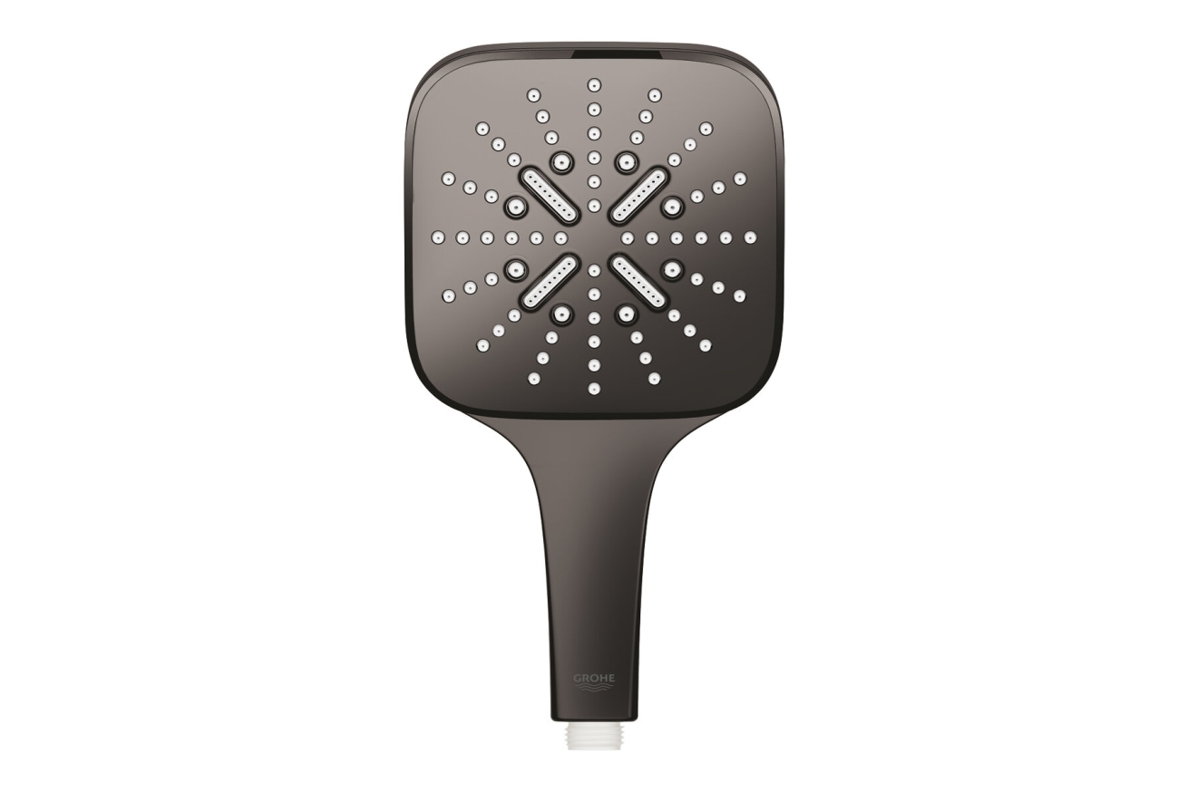 Ручной душ GROHE Rainshower SmartActive 130 Cube, 3 режима, темный графит глянцевый (26582A00)