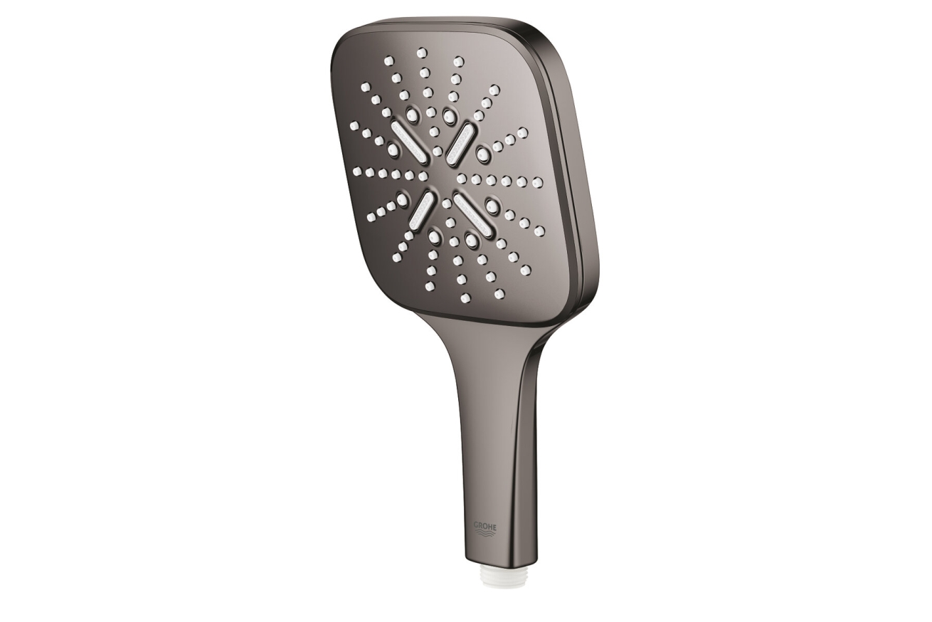 Ручной душ GROHE Rainshower SmartActive 130 Cube, 3 режима, темный графит глянцевый (26582A00)