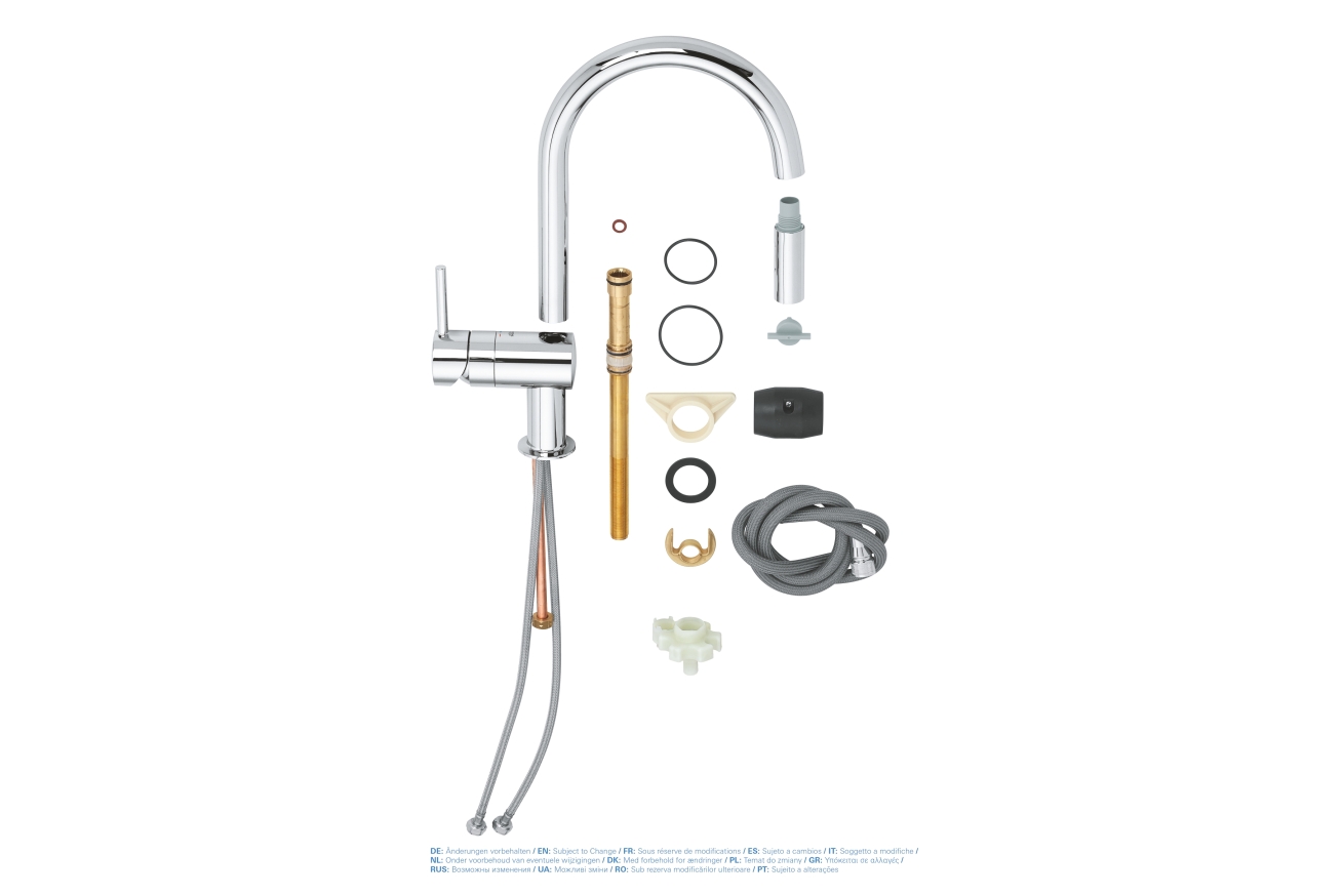 Смеситель для кухни GROHE Minta с вытяжным душем, хром (32321002)