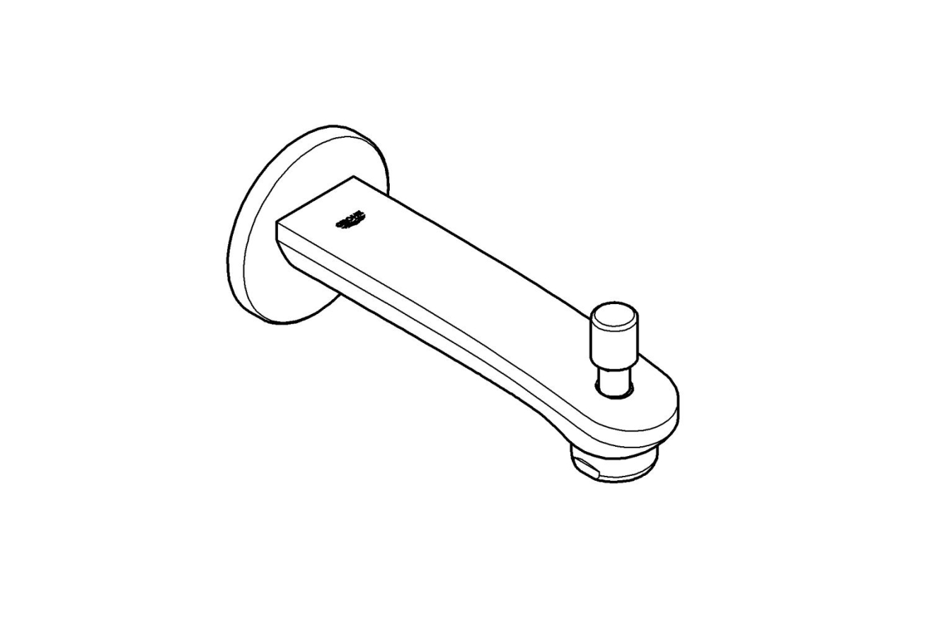 Излив для ванны GROHE Eurostyle Cosmopolitan с переключателем ванна/душ, хром (13277002)