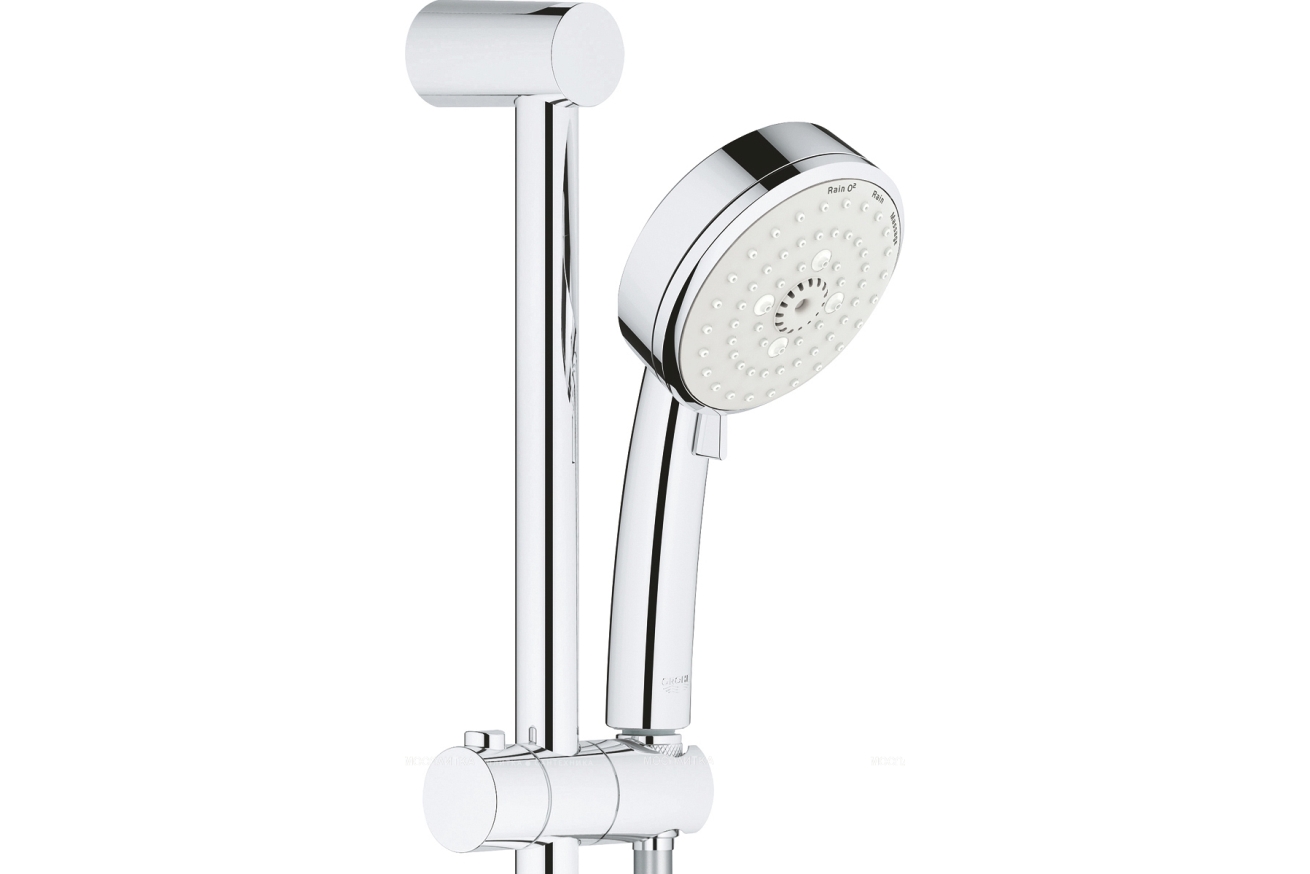 Душевой гарнитур GROHE Tempesta Cosmopolitan 100, 3 режима струи, душевая штанга 600 мм, 9,5 л/мин, хром (27786002)