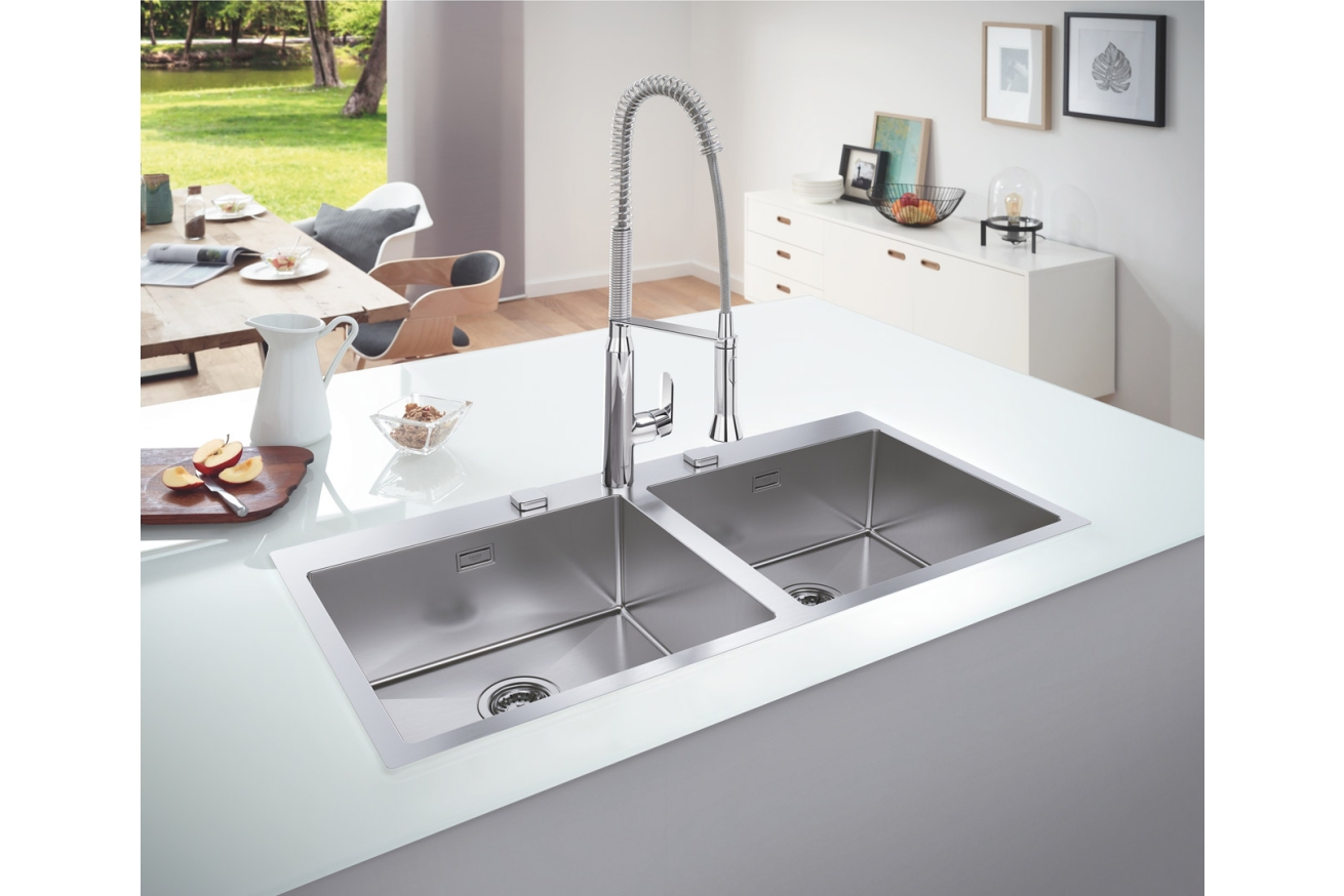 Мойка GROHE K800 с двумя чашами, нержавеющая сталь (31585SD1)
