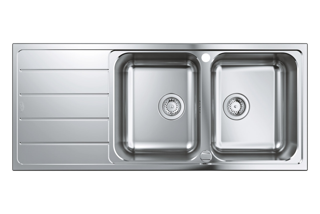 Мойка GROHE K500 с корзинчатым вентилем, нержавеющая сталь (31588SD1)