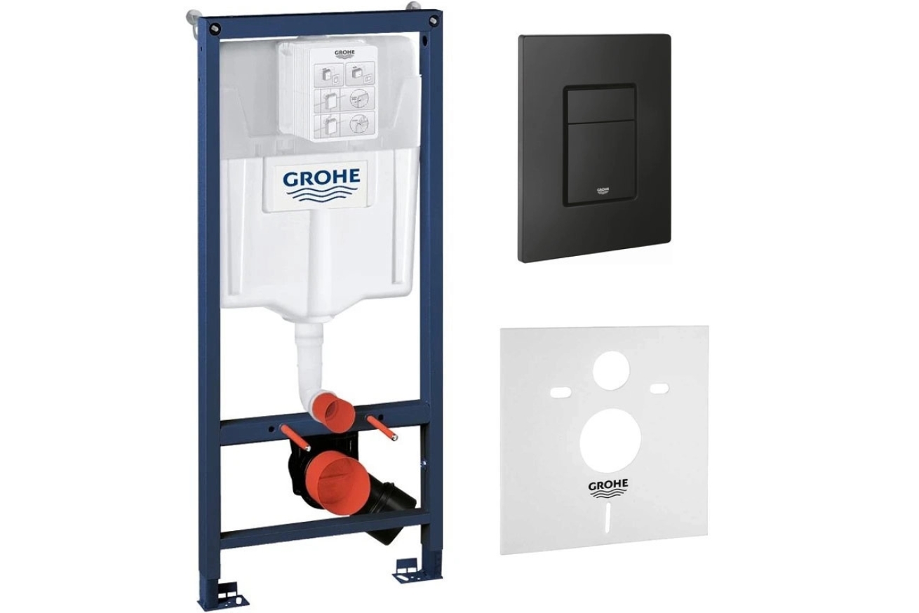 Комплект инсталляции GROHE 38811KF0 с унитазом Aquatek КЛАССИК и сиденьем с микролифтом (NW0151)