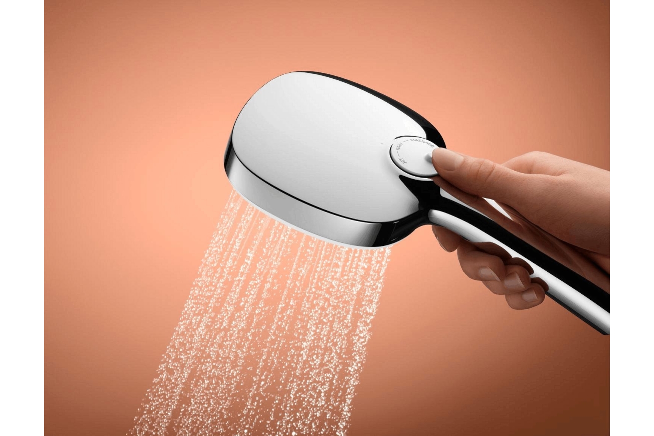 Душевой гарнитур GROHE Tempesta Cube 110 с мыльницей, 3 режима струи, душевая штанга 600 мм, 13,5 л/мин, хром (27929003)