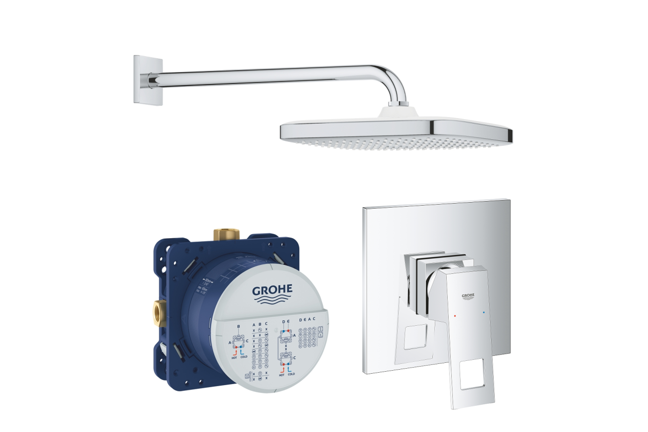 Душевая система GROHE Tempesta 250 Cube со смесителем для ванны, хром (NB0069)