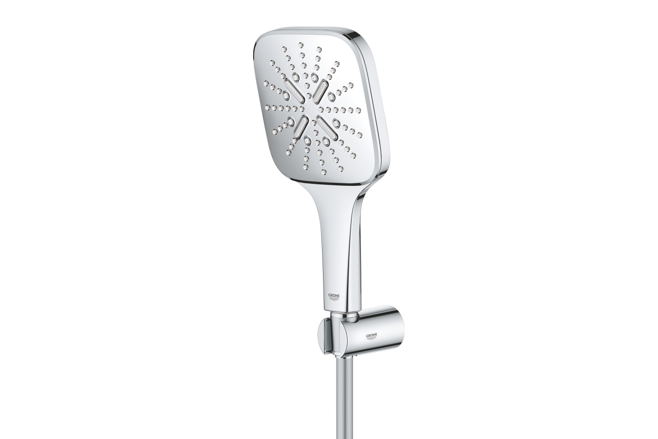 Душевой набор GROHE Rainshower SmartActive 130 Cube, 3 режима, 1500 мм, 9,5 л/мин, хром (26589000)