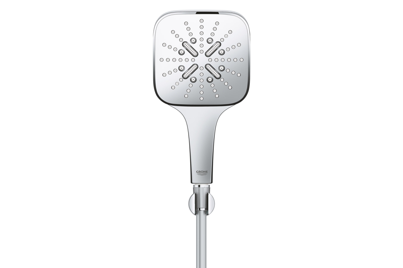 Душевой набор GROHE Rainshower SmartActive 130 Cube, 3 режима, 1500 мм, 9,5 л/мин, хром (26589000)