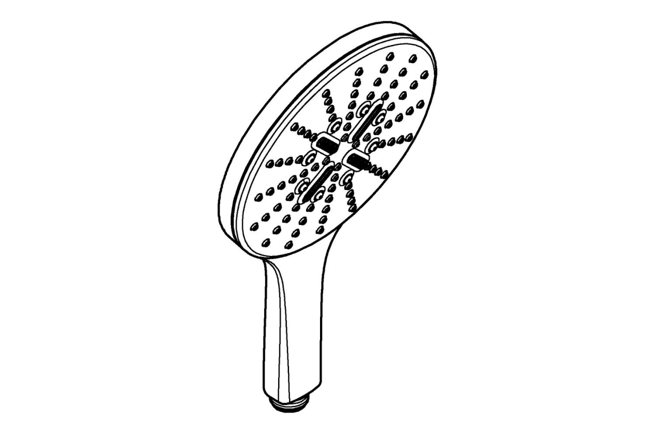 Ручной душ GROHE Rainshower SmartActive 150, 9.5 л/мин, 3 режима, хром (26590000)
