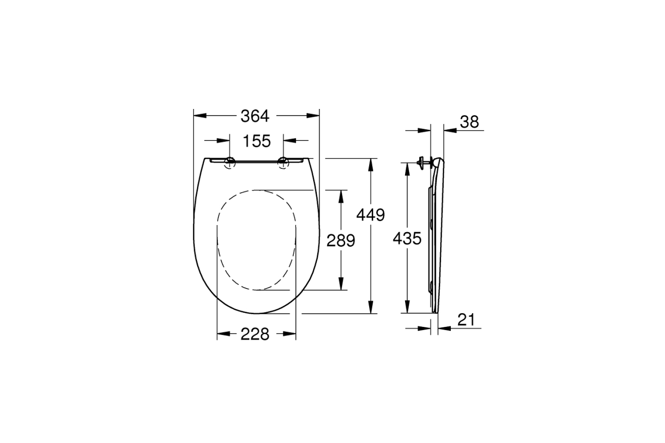 Сиденье для унитаза GROHE Bau Ceramic, с микролифтом, альпин-белый (39898000)