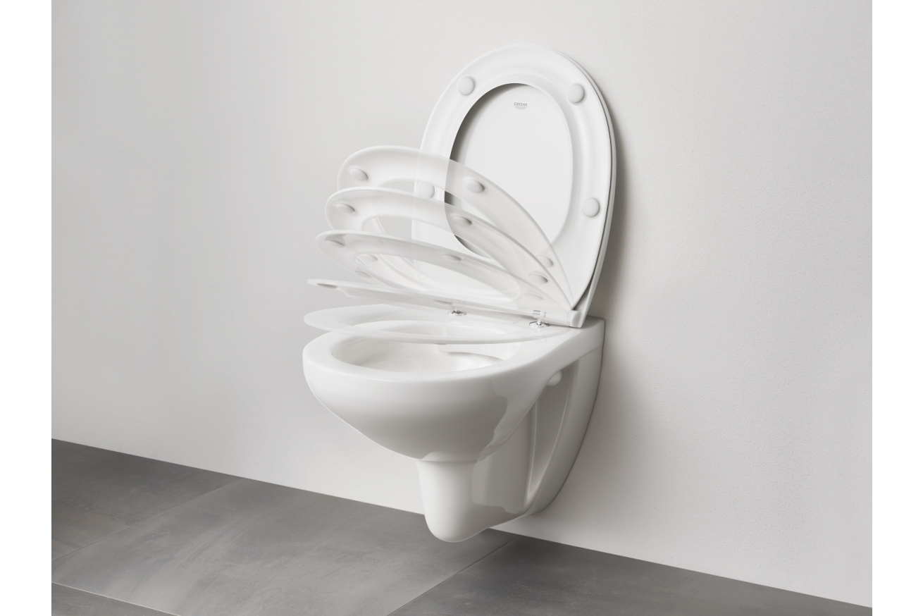 Сиденье для унитаза GROHE Bau Ceramic, с микролифтом, альпин-белый (39898000)