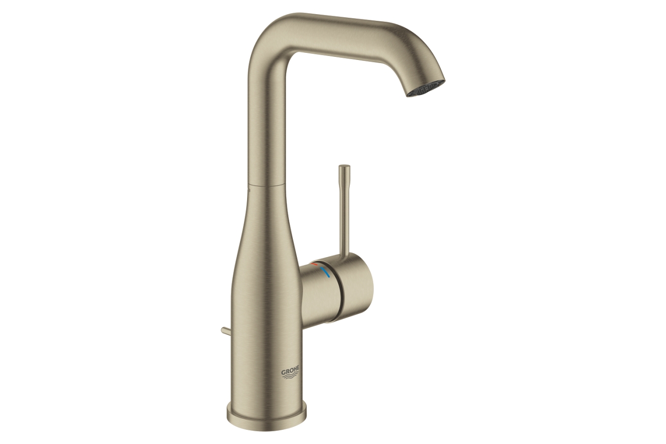 Смеситель для раковины GROHE Essence с донным клапаном, L-size, никель матовый (24174EN1)
