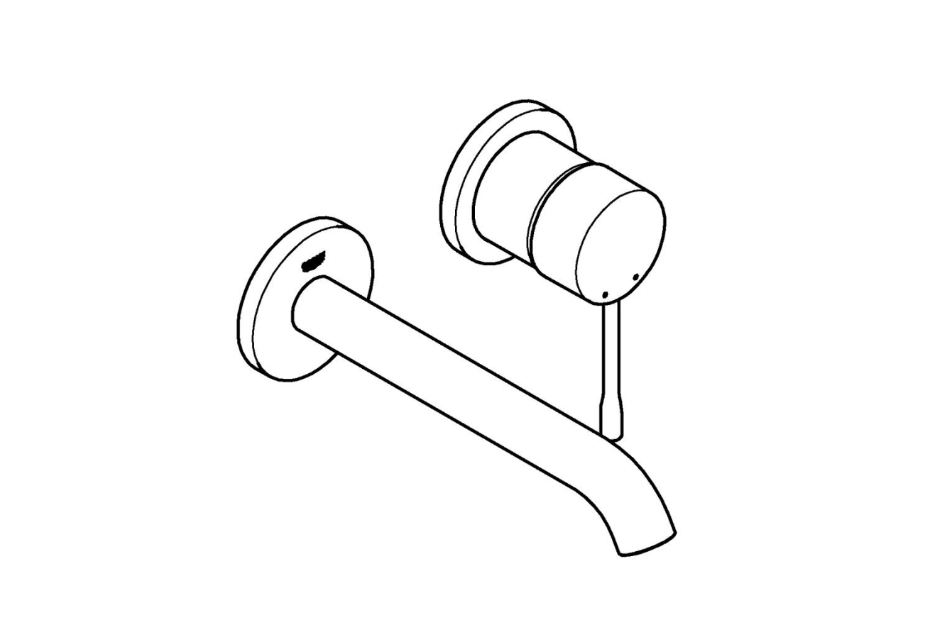 Внешняя часть смесителя для раковины GROHE Essence на 2 отверстия, M-Size, хром (19408001)