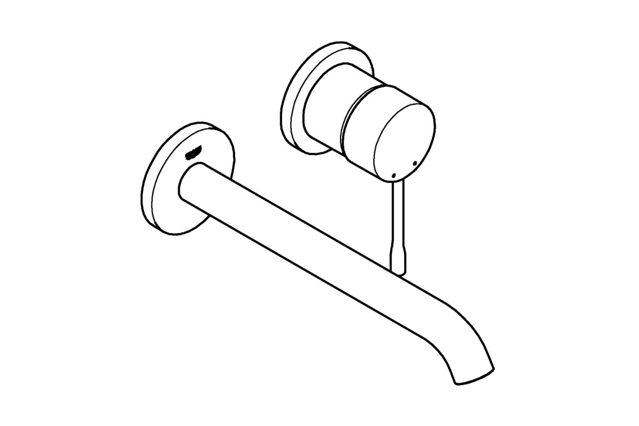 Внешняя часть смесителя для раковины GROHE Essence на 2 отверстия, L-Size, хром (19967001)