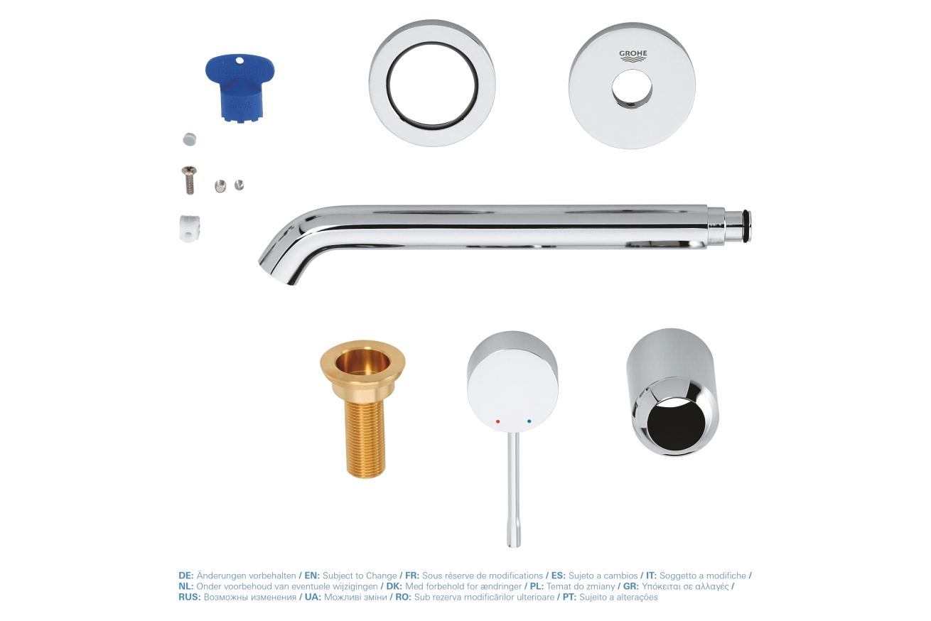 Внешняя часть смесителя для раковины GROHE Essence на 2 отверстия, L-Size, хром (19967001)
