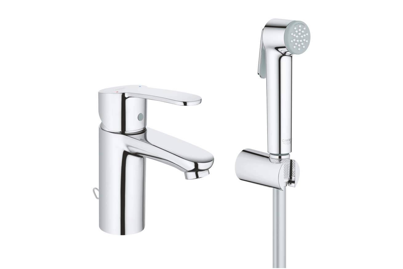 Смеситель для раковины GROHE Eurostyle Cosmopolitan с гигиеническим душем, S-size, хром (23953003)