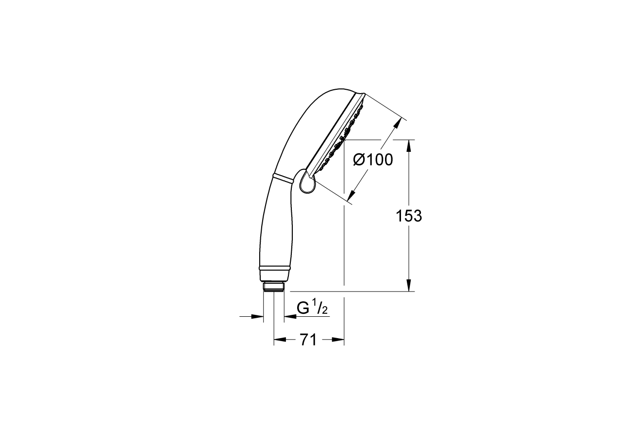Ручной душ GROHE New Tempesta Rustic 100, 4 режима, хром (26085001)