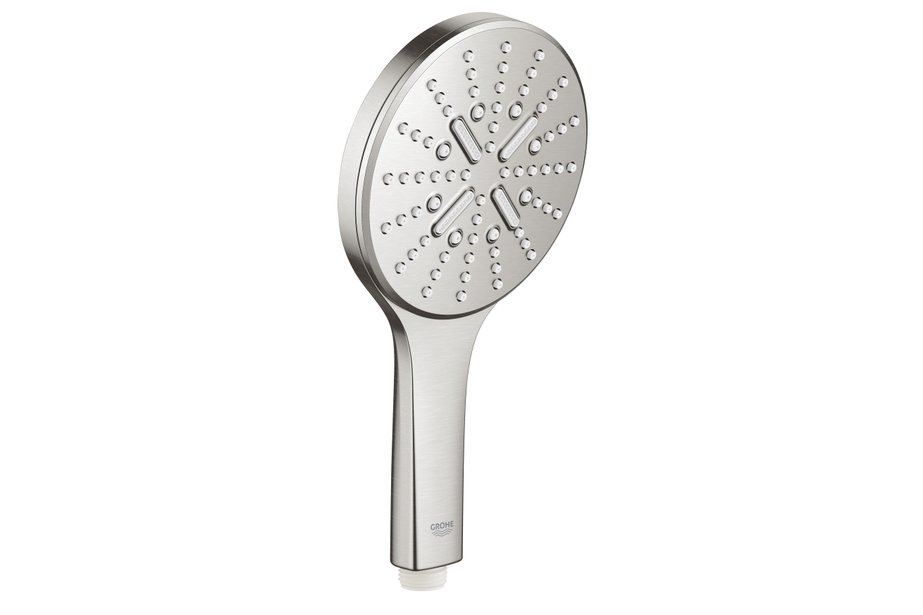 Ручной душ GROHE Rainshower SmartActive 130, 3 режима, суперсталь (26574DC0)