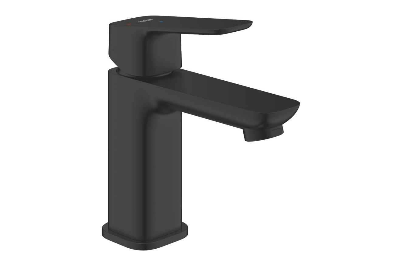 Смеситель для раковины GROHE Cubeo с донным клапаном, S-size, черный матовый (1017322430)
