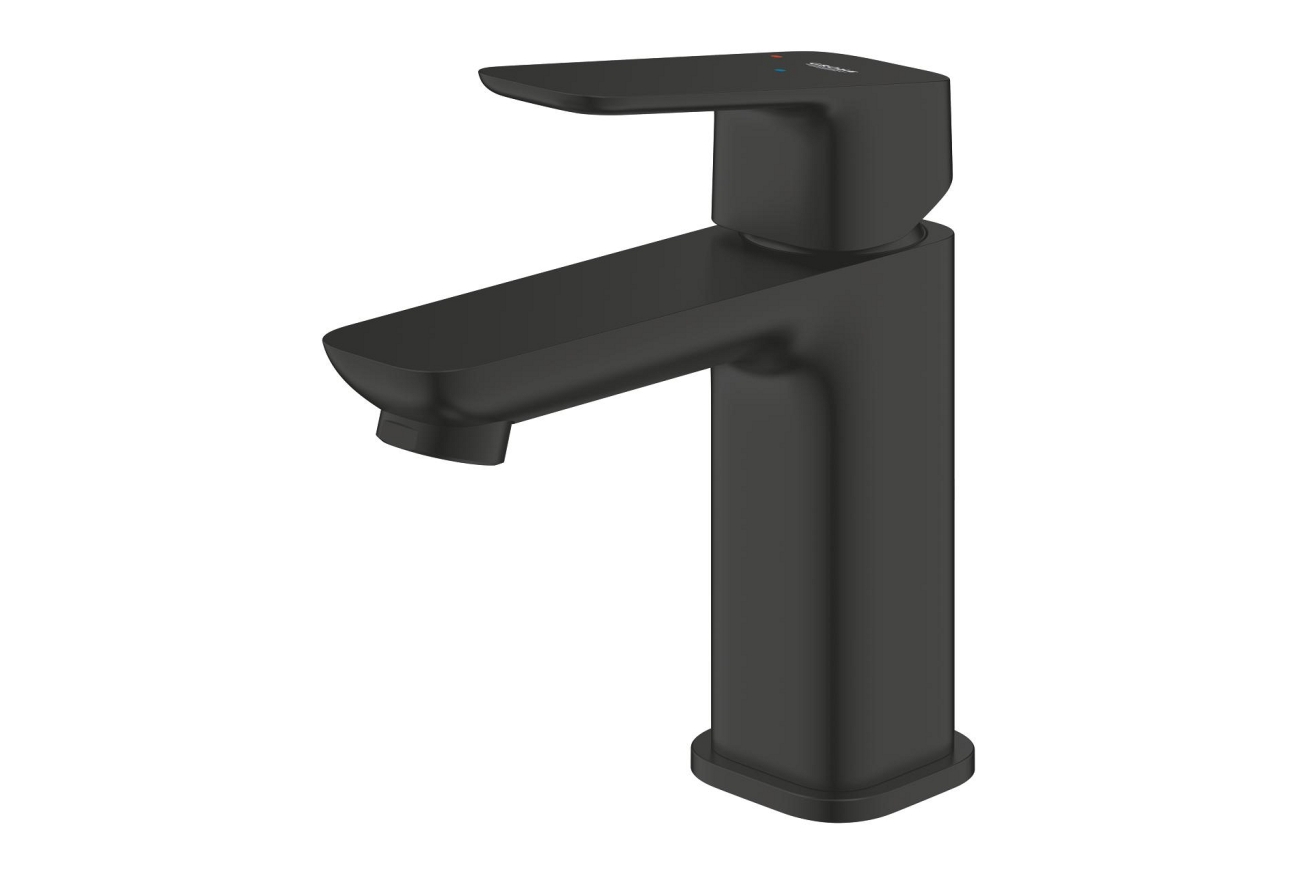 Смеситель для раковины GROHE Cubeo с донным клапаном, S-size, черный матовый (1017322430)