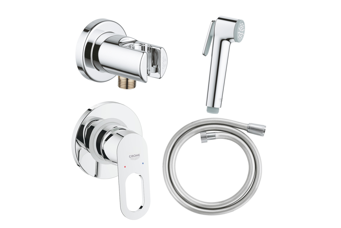 Набор для гигиенического душа скрытого монтажа GROHE BauLoop, хром (NH0005)