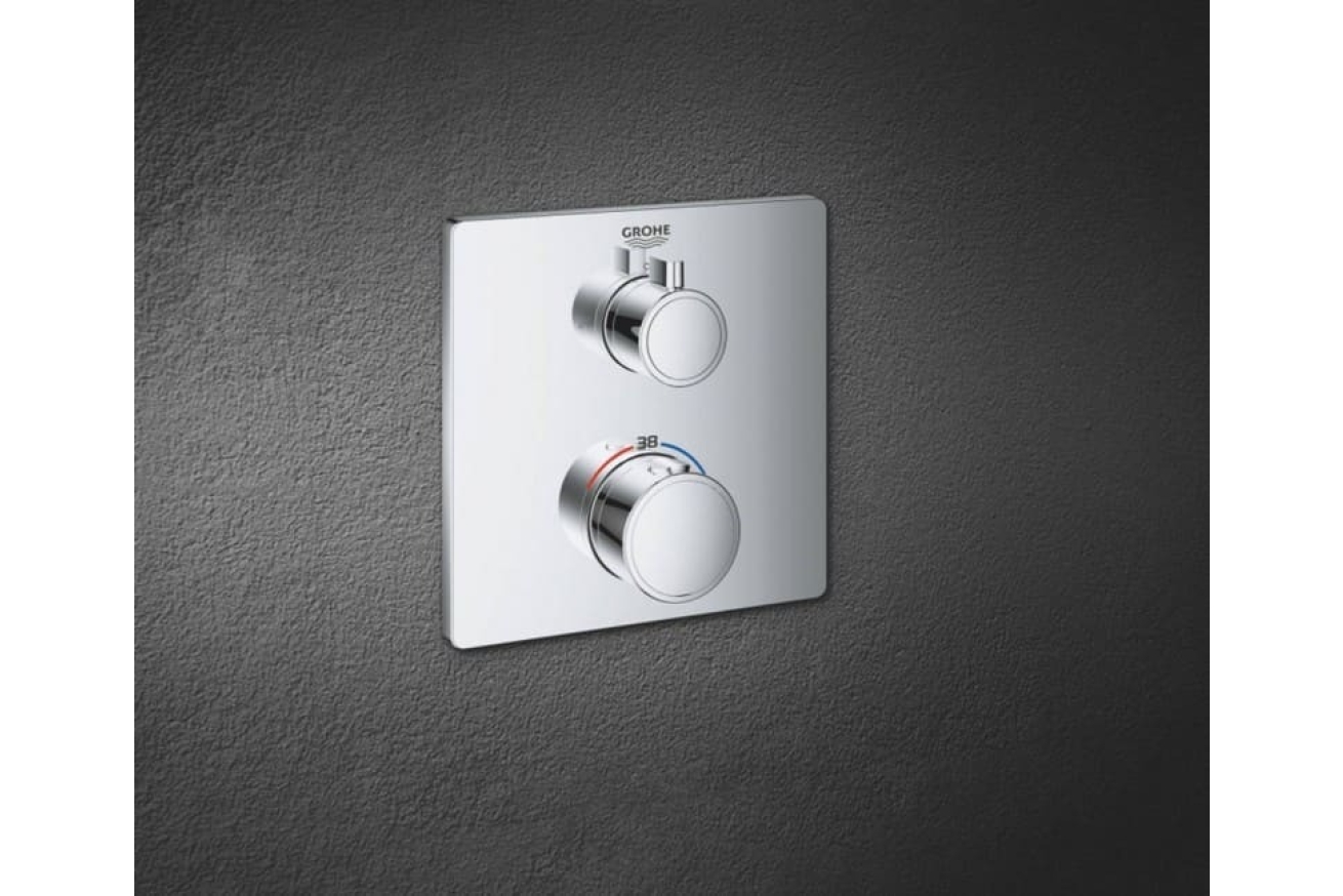 Внешняя часть термостата для ванны GROHE Grohtherm на 2 потребителя, хром (24080000)