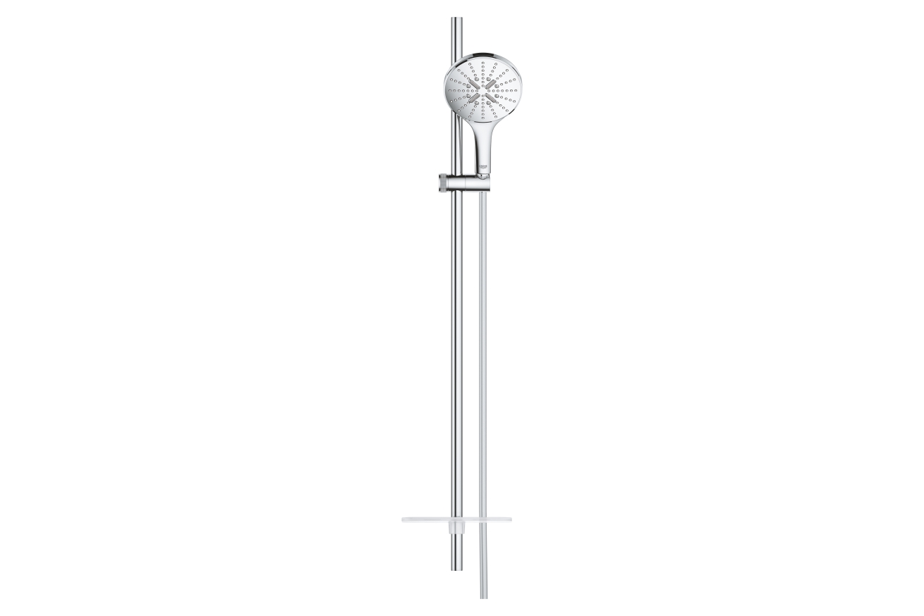 Душевой гарнитур GROHE Rainshower SmartActive 150 с мыльницей, 3 режима струи, душевая штанга 900 мм, 9,5 л/мин, хром (26594000)