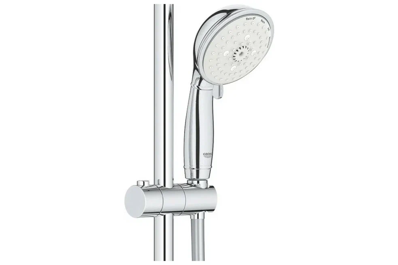 Душевая система GROHE New Tempesta Rustic 200 с переключателем потоков, хром (27399002)