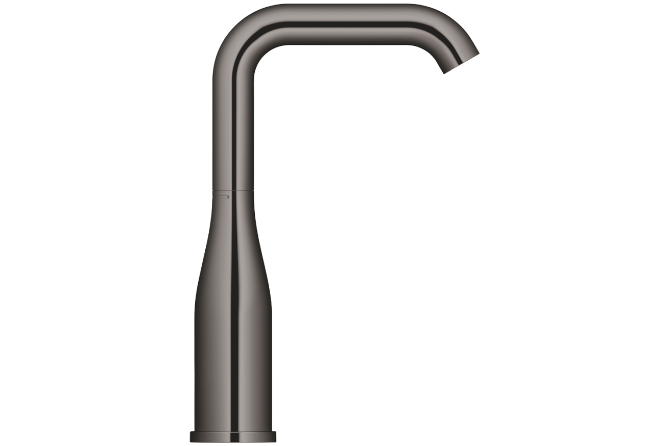 Смеситель для раковины GROHE Essence с донным клапаном, L-size, темный графит глянцевый (24174A01)