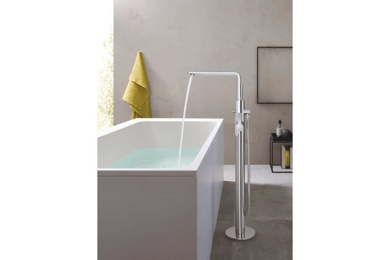 Внешняя часть смесителя для ванны GROHE Lineare напольного монтажа, хром (23792001)