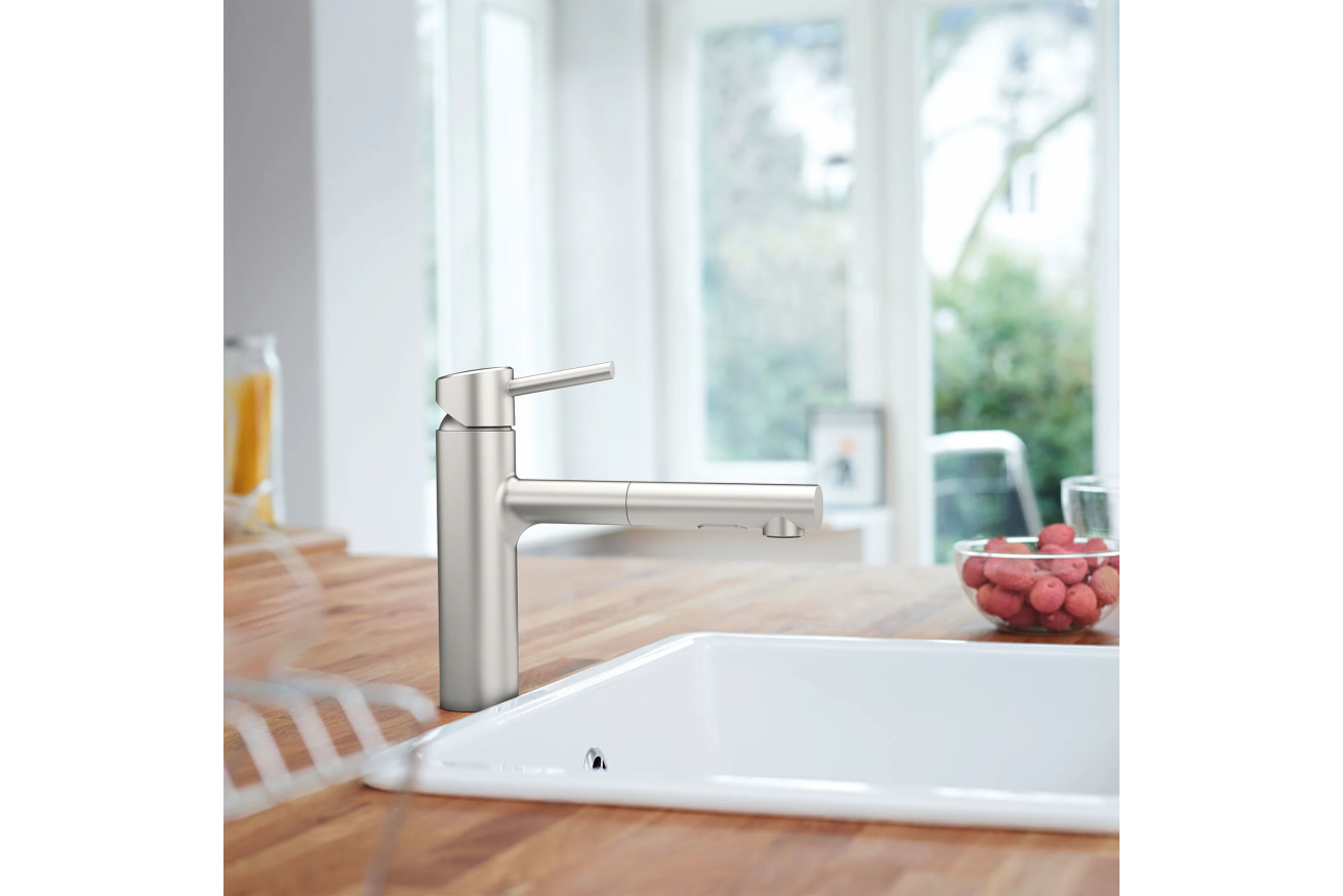 Смеситель для кухни GROHE Concetto с вытяжным душем, суперсталь (30273DC1)