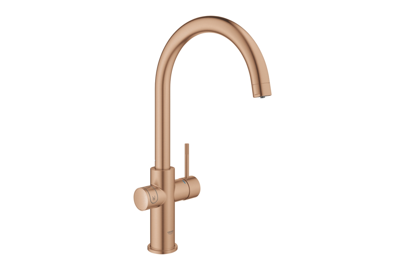 Смеситель для кухни GROHE Blue Home с системой фильтрации, охлаждения и газирования воды, Wi-Fi, теплый закат матовый (31455DL1)