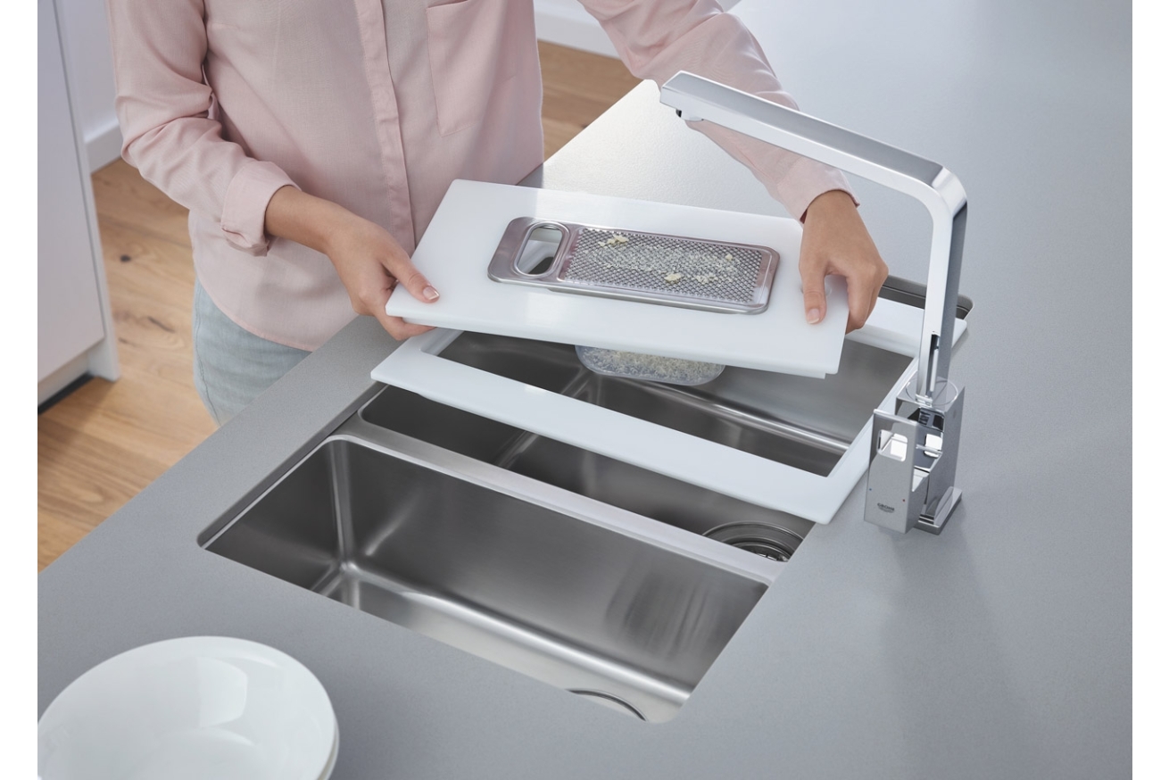 Мойка GROHE K700U 80-S 76/45 с 1.5 чашами, нержавеющая сталь (31575SD1)